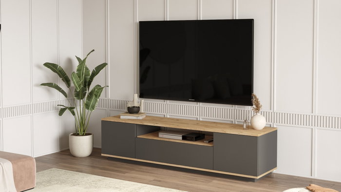 Hanah Home Soporte de TV Fr7-Aa Pino Atlántico y Antracita